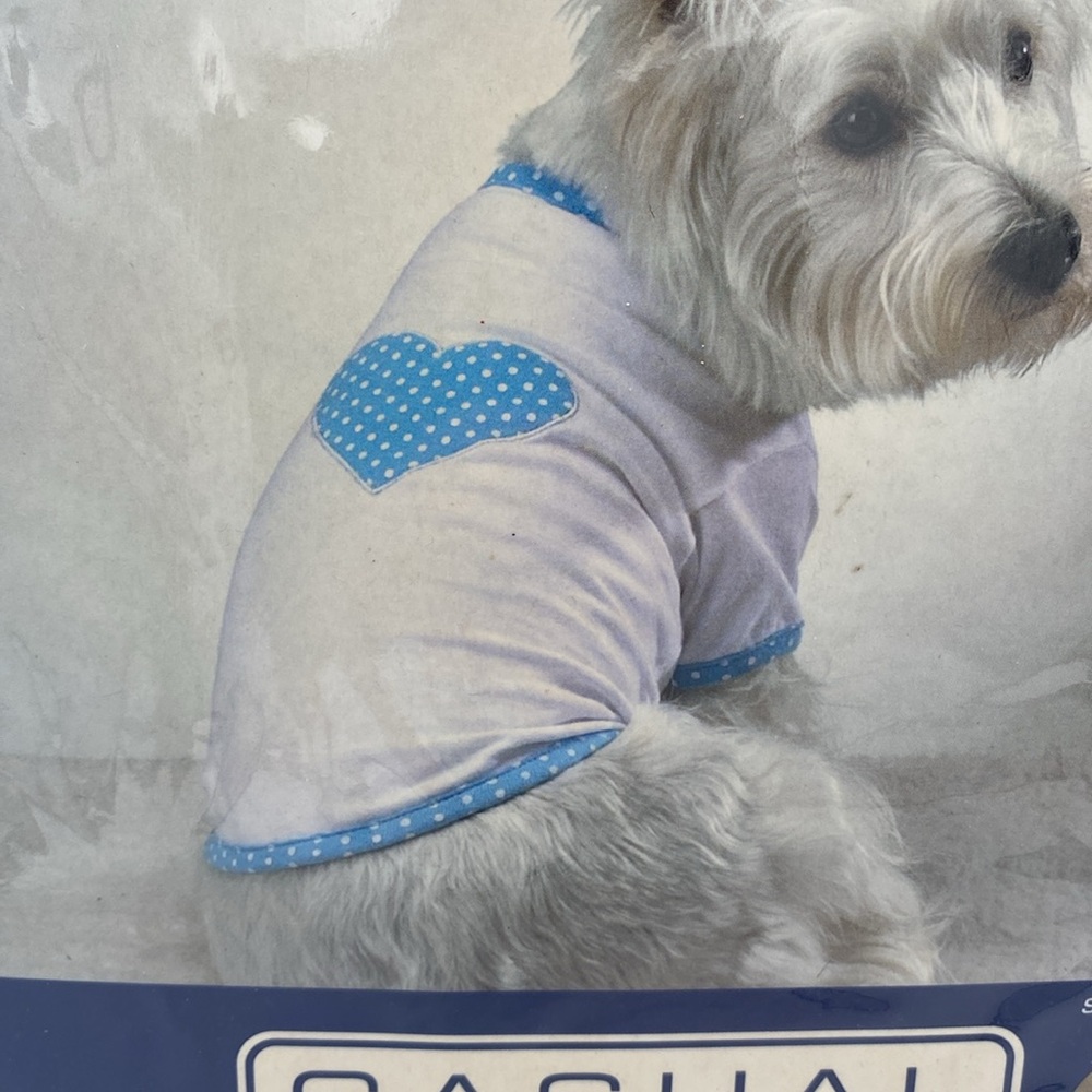 Casual Canine dog pet polka dot heart tee shirt sz M - Picture 4 of 7